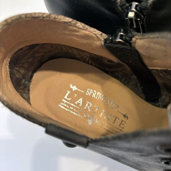 L’Artiste Women's Spring Step Juliane Black Ankle Boot Heels Steampunk 35‎ / 5 - Picture 9 of 12